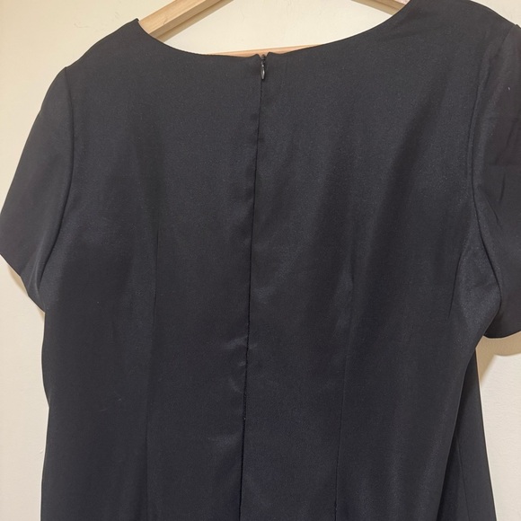 Women’s DressBarn Formal Black Nude Detail Lace Tight Short Sleeve Dress Size 16 - Picture 13 of 16